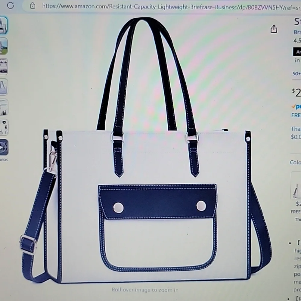Nubily beige black laptop bag 15.6